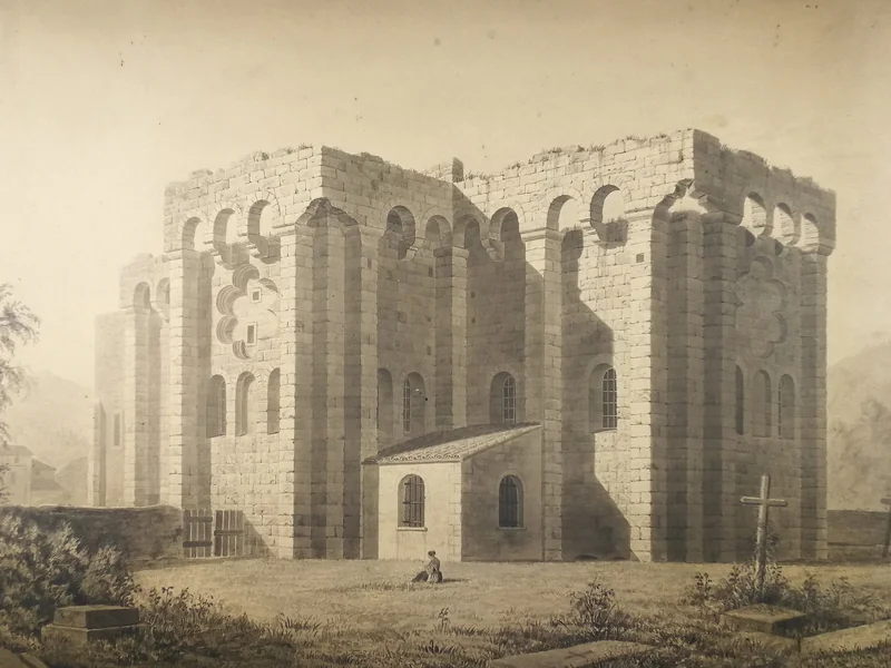 1855-Johannes Taklo - Rovine della chiesa
